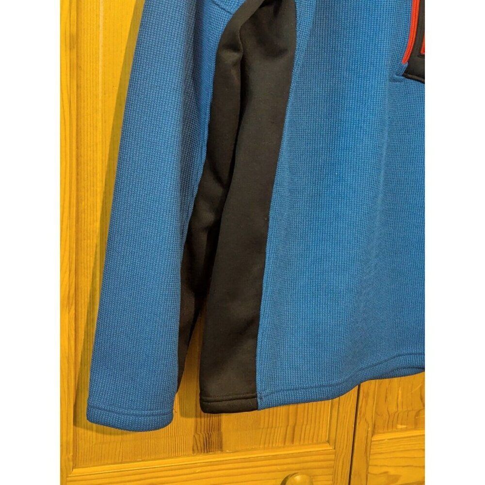 Spyder Sweater Mens Medium Bandit Half Zip Fleece Jacket Mock Neck Blue - Picture 5 of 16